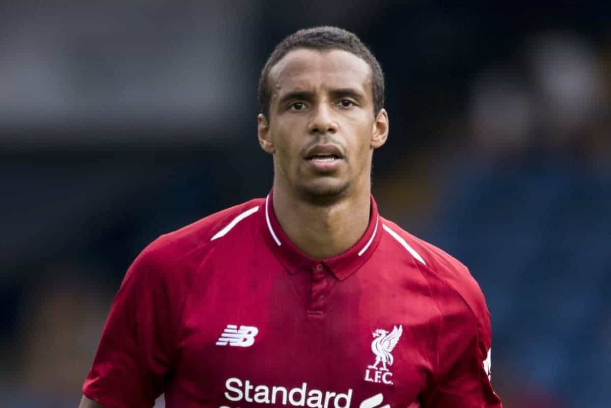 BURY, ENGLAND - Saturday, July 14, 2018: Liverpool's Joel Matip during a preseason friendly match between Bury FC and Liverpool FC at Gigg Lane. (Pic by Paul Greenwood/Propaganda)