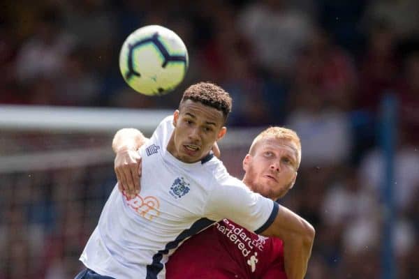 BURY, ENGLAND - Saturday, July 14, 2018: Liverpool's Ragnar Klavan during a preseason friendly match between Bury FC and Liverpool FC at Gigg Lane. (Pic by Paul Greenwood/Propaganda)