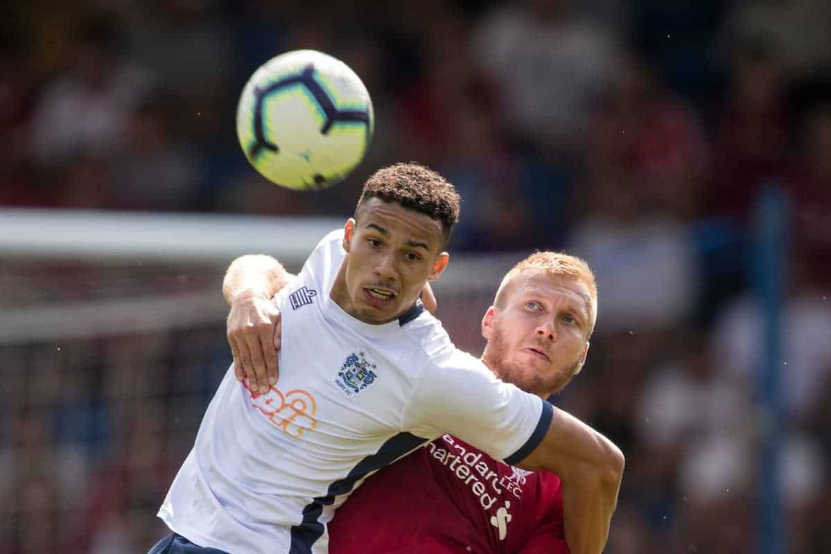 BURY, ENGLAND - Saturday, July 14, 2018: Liverpool's Ragnar Klavan during a preseason friendly match between Bury FC and Liverpool FC at Gigg Lane. (Pic by Paul Greenwood/Propaganda)