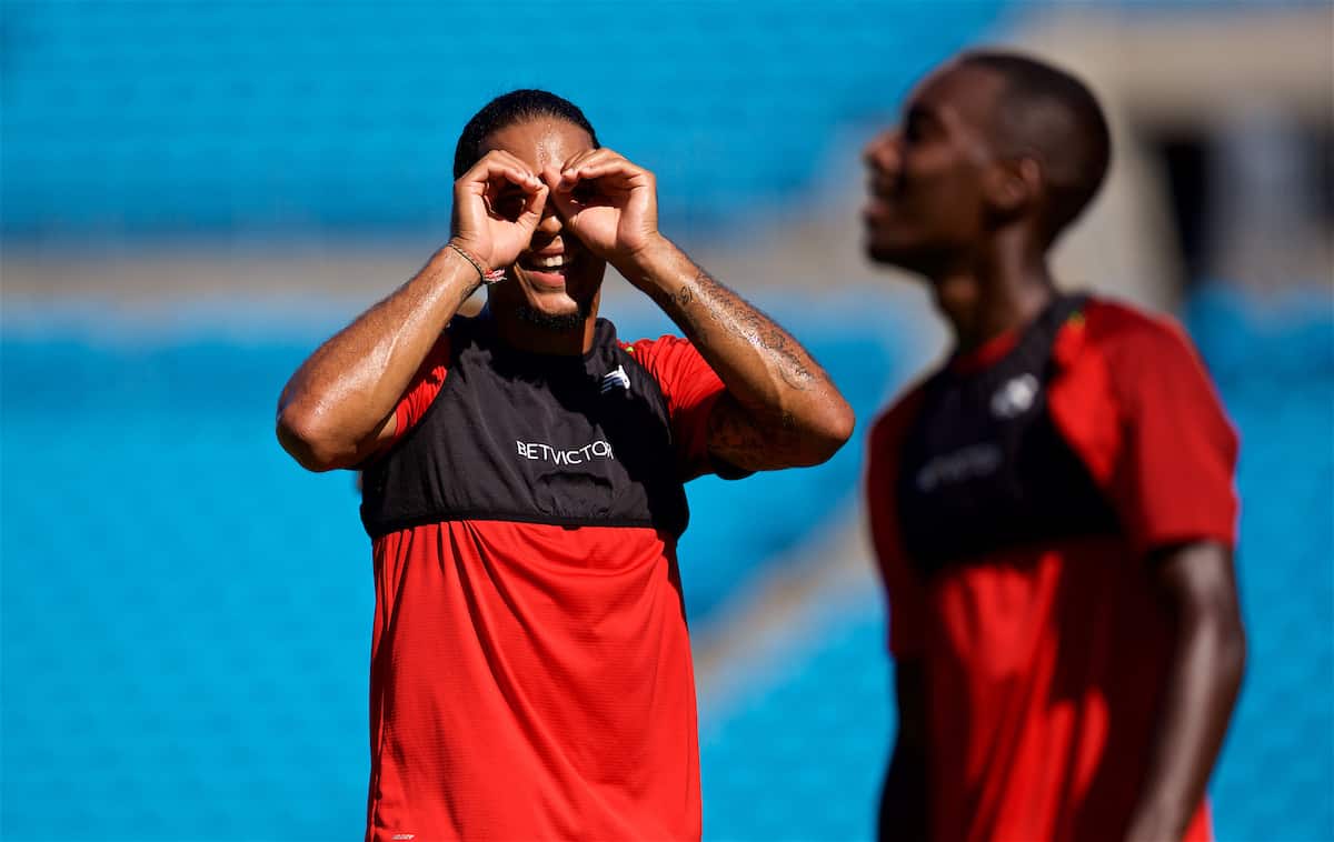 CHARLOTTE, USA - Saturday, July 21, 2018: Liverpool's Virgil van Dijk during a training session at the Bank of America Stadium ahead of a preseason International Champions Cup match between Borussia Dortmund and Liverpool FC. (Pic by David Rawcliffe/Propaganda)