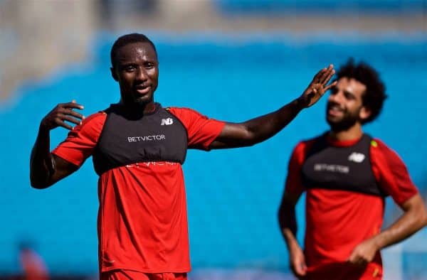 CHARLOTTE, USA - Saturday, July 21, 2018: Liverpool's Naby Keita during a training session at the Bank of America Stadium ahead of a preseason International Champions Cup match between Borussia Dortmund and Liverpool FC. (Pic by David Rawcliffe/Propaganda)