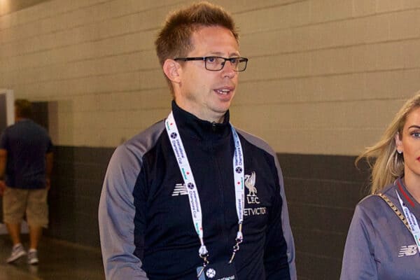 NEW JERSEY, USA - Wednesday, July 25, 2018: Liverpool's Director of Football Michael Edwards during a preseason International Champions Cup match between Manchester City FC and Liverpool FC at the Met Life Stadium. (Pic by David Rawcliffe/Propaganda)