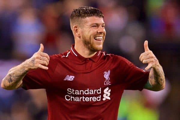 NEW JERSEY, USA - Wednesday, July 25, 2018: Liverpool's Alberto Moreno after a preseason International Champions Cup match between Manchester City FC and Liverpool FC at the Met Life Stadium. (Pic by David Rawcliffe/Propaganda)