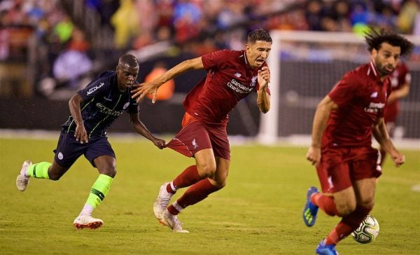 NEW JERSEY, USA - Wednesday, July 25, 2018: Liverpool's Marko Grujic during a preseason International Champions Cup match between Manchester City FC and Liverpool FC at the Met Life Stadium. (Pic by David Rawcliffe/Propaganda)