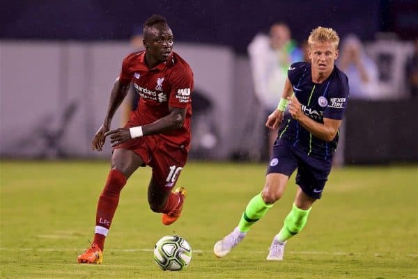 NEW JERSEY, USA - Wednesday, July 25, 2018: Liverpool's Sadio Mane during a preseason International Champions Cup match between Manchester City FC and Liverpool FC at the Met Life Stadium. (Pic by David Rawcliffe/Propaganda)