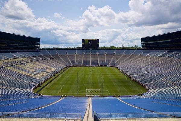 ANN ARBOR, USA - Friday, July 27, 2018: A general view of the Big House before a preseason International Champions Cup match between Manchester United FC and Liverpool FC at the Michigan Stadium. (Pic by David Rawcliffe/Propaganda)