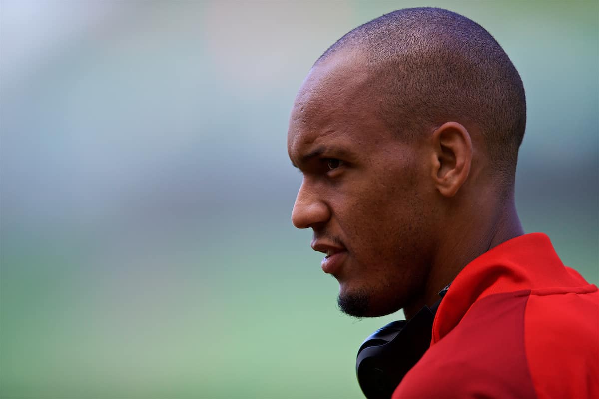 DUBLIN, REPUBLIC OF IRELAND - Saturday, August 4, 2018: Liverpool's Fabio Henrique Tavares 'Fabinho' arrives before the preseason friendly match between SSC Napoli and Liverpool FC at Landsdowne Road. (Pic by David Rawcliffe/Propaganda)