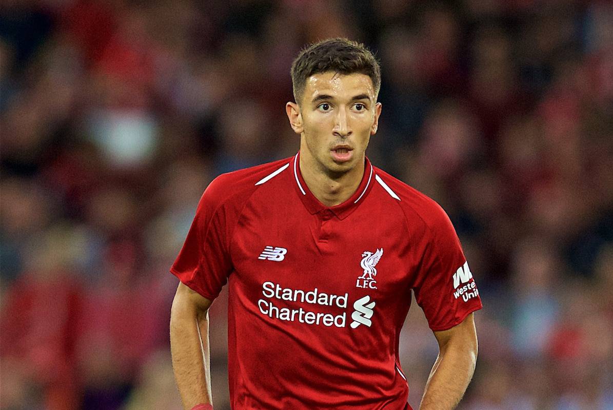 LIVERPOOL, ENGLAND - Tuesday, August 7, 2018: Liverpool's Marko Grujic during the preseason friendly match between Liverpool FC and Torino FC at Anfield. (Pic by David Rawcliffe/Propaganda)