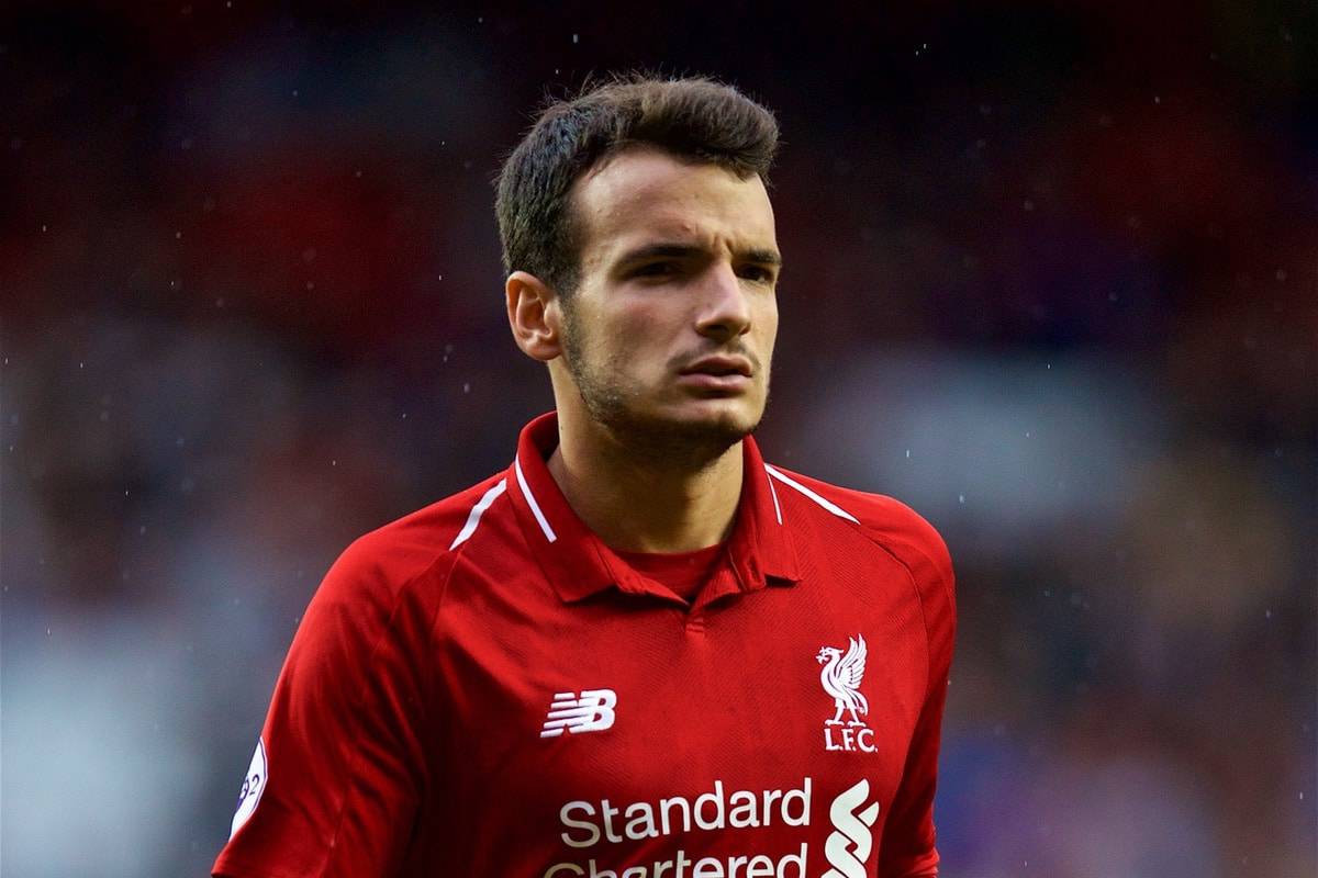 LIVERPOOL, ENGLAND - Friday, August 17, 2018: Liverpool's Pedro Chirivella during the Under-23 FA Premier League 2 Division 1 match between Liverpool FC and Tottenham Hotspur FC at Anfield. (Pic by David Rawcliffe/Propaganda)