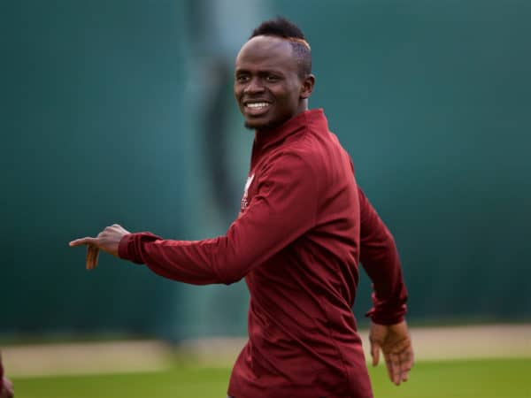 LIVERPOOL, ENGLAND - Monday, September 17, 2018: Liverpool's Sadio Mane during a training session at Melwood Training Ground ahead of the UEFA Champions League Group C match between Liverpool FC and Paris Saint-Germain. (Pic by David Rawcliffe/Propaganda)