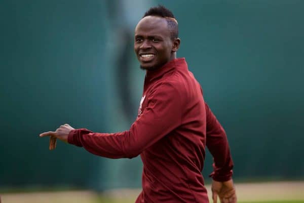 LIVERPOOL, ENGLAND - Monday, September 17, 2018: Liverpool's Sadio Mane during a training session at Melwood Training Ground ahead of the UEFA Champions League Group C match between Liverpool FC and Paris Saint-Germain. (Pic by David Rawcliffe/Propaganda)