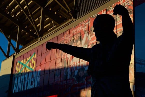 General, Anfield, matchday. Bill Shankly Statue (Pic by David Rawcliffe/Propaganda)