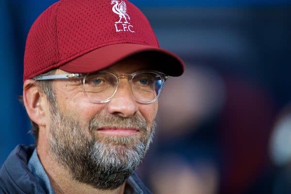 HUDDERSFIELD, ENGLAND - Saturday, October 20, 2018: Liverpool's manager Jürgen Klopp before the FA Premier League match between Huddersfield Town FC and Liverpool FC at Kirklees Stadium. (Pic by David Rawcliffe/Propaganda)