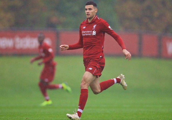 KIRKBY, ENGLAND - Sunday, October 21, 2018: Liverpool's Isaac Christie-Davies during the Under-23 FA Premier League 2 Division 1 match between Liverpool FC and Derby County at The Kirkby Academy. (Pic by David Rawcliffe/Propaganda)