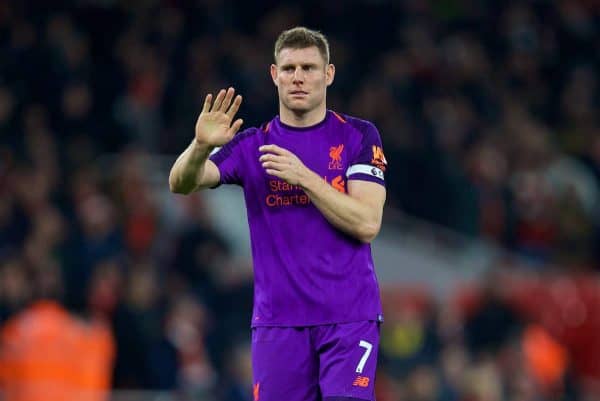 LONDON, ENGLAND - Saturday, November 3, 2018: Liverpool's James Milner after the FA Premier League match between Arsenal FC and Liverpool FC at Emirates Stadium. (Pic by David Rawcliffe/Propaganda)