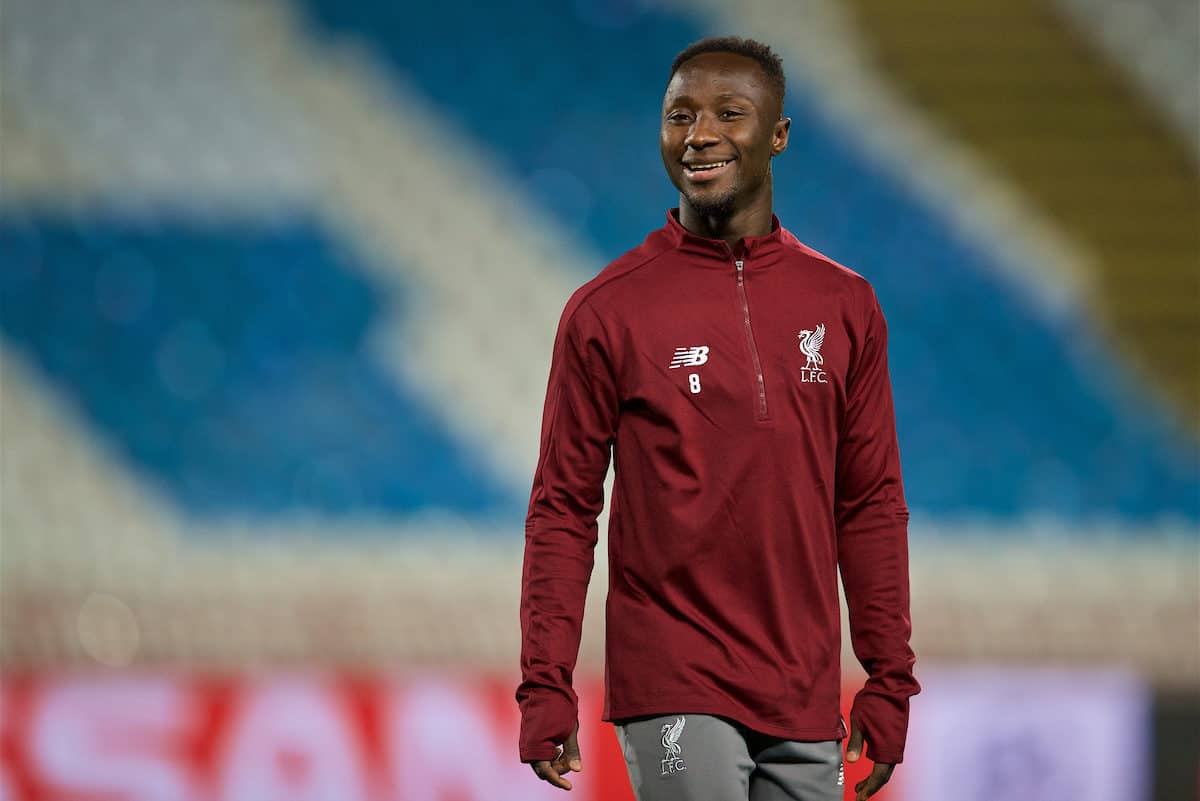 BELGRADE, SERBIA - Monday, November 5, 2018: Liverpool's Naby Keita during a training session ahead of the UEFA Champions League Group C match between FK Crvena zvezda (Red Star Belgrade) and Liverpool FC at Stadion Rajko Miti?. (Pic by David Rawcliffe/Propaganda)