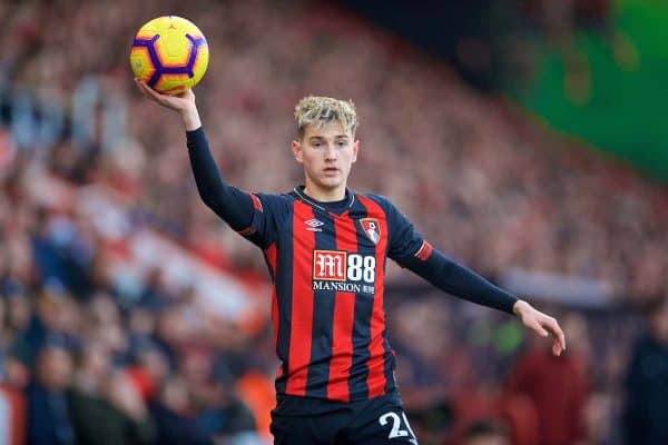 BOURNEMOUTH, ENGLAND - Sunday, November 25, 2018: AFC Bournemouth's David Brooks during the FA Premier League match between AFC Bournemouth and Arsenal FC at the Vitality Stadium. (Pic by David Rawcliffe/Propaganda)