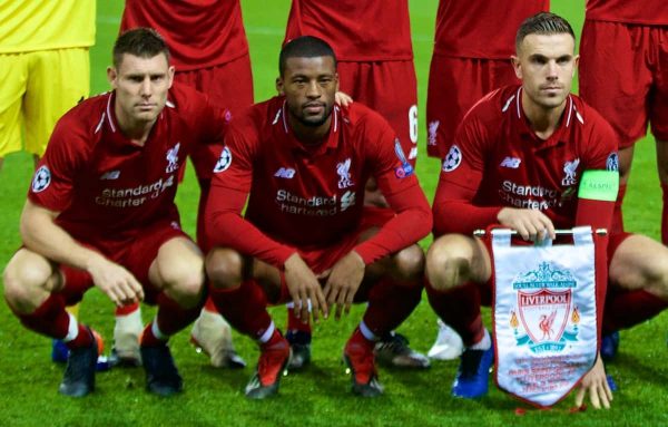 Milner, Wijnaldum, Henderson (Photo by David Rawcliffe / Propaganda)