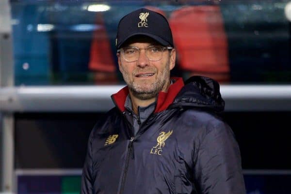 PARIS, FRANCE - Wednesday, November 28, 2018: Liverpool manager Jürgen Klopp before the Group C UEFA Champions League match between Paris Saint-Germain and Liverpool FC at Parc des Princes. (Photo by David Rawcliffe / Propaganda)