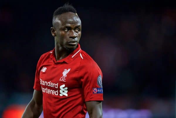 PARIS, FRANCE - Wednesday, November 28, 2018: Liverpool's Sadio Mane during the UEFA Champions League Group C match between Paris Saint-Germain and Liverpool FC at Parc des Princes. (Pic by David Rawcliffe/Propaganda)