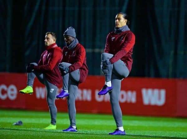 LIVERPOOL, ENGLAND - Monday, December 10, 2018: Liverpool's Virgil van Dijk during a training session at Melwood Training Ground ahead of the UEFA Champions League Group C match between Liverpool FC and SSC Napoli. (Pic by David Rawcliffe/Propaganda)