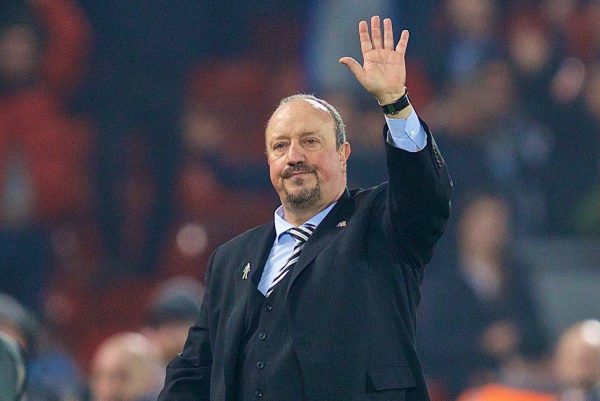 LIVERPOOL, ENGLAND - Boxing Day, Wednesday, December 26, 2018: Newcastle United's manager Rafael Benitez waves as the Liverpool supporters sing his name after during the FA Premier League match between Liverpool FC and Newcastle United FC at Anfield. Liverpool won 4-0. (Pic by David Rawcliffe/Propaganda)