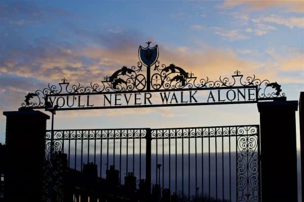 Shankly Gates, Anfield, general matchday. (Pic by David Rawcliffe/Propaganda)