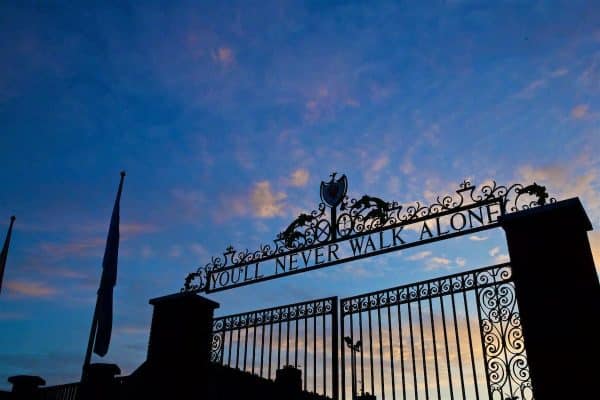 Shankly Gates, Anfield, general matchday. (Pic by David Rawcliffe/Propaganda)