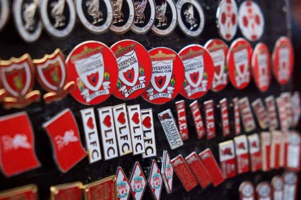 Badges, Anfield, general, matchday (Pic by David Rawcliffe/Propaganda)