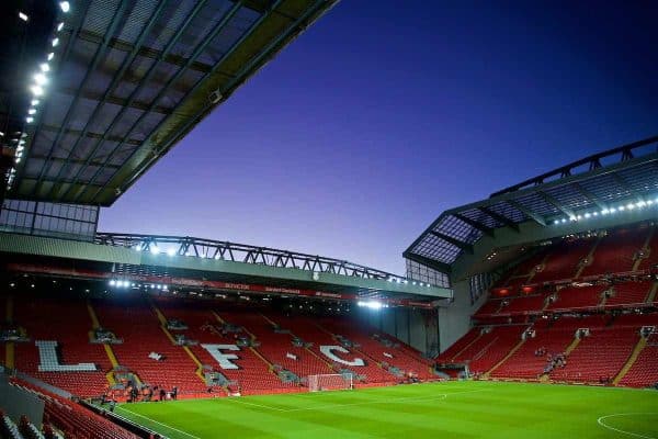 A general view of Liverpool's Anfield stadium / Kop (Pic by David Rawcliffe/Propaganda)