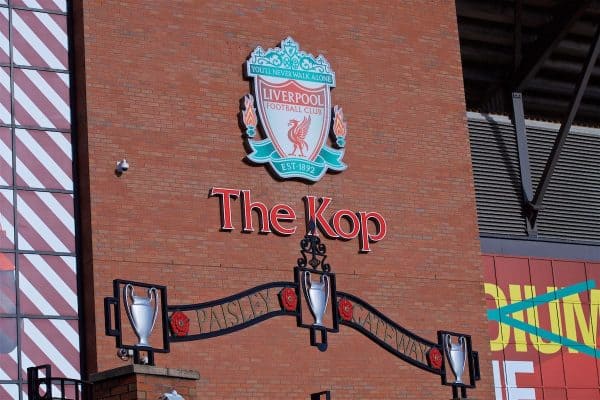 Liverpool The Kop Paisley Gates, Anfield, general, matchday (Pic by David Rawcliffe/Propaganda)