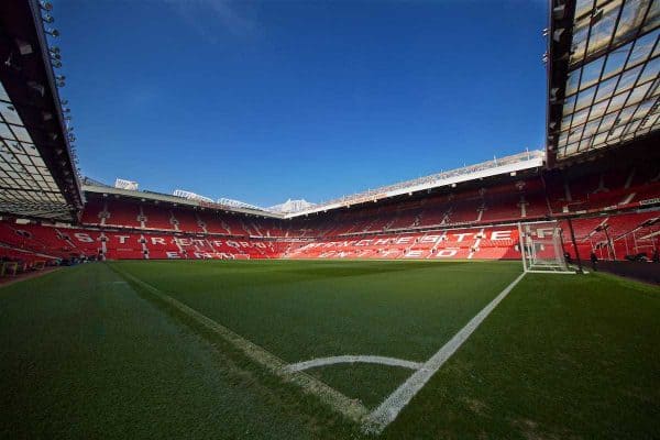 MANCHESTER, ENGLAND - Sunday, February 24, 2019: A general view of Manchester United's Old Trafford stadium before the FA Premier League match between Manchester United FC and Liverpool FC. (Pic by David Rawcliffe/Propaganda)