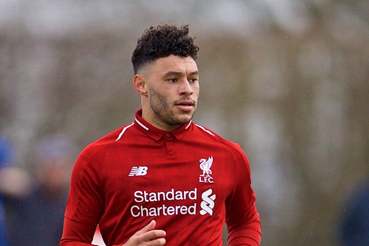 DERBY, ENGLAND - Friday, March 8, 2019: Liverpool's Alex Oxlade-Chamberlain during the FA Premier League 2 Division 1 match between Derby County FC Under-23's and Liverpool FC Under-23's at the Derby County FC Training Centre. (Pic by David Rawcliffe/Propaganda)