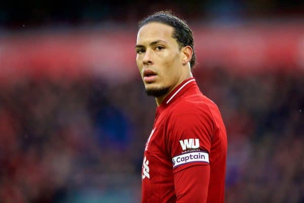 LIVERPOOL, ENGLAND - Saturday, March 9, 2019: Liverpool's captain Virgil van Dijk during the FA Premier League match between Liverpool FC and Burnley FC at Anfield. (Pic by David Rawcliffe/Propaganda)