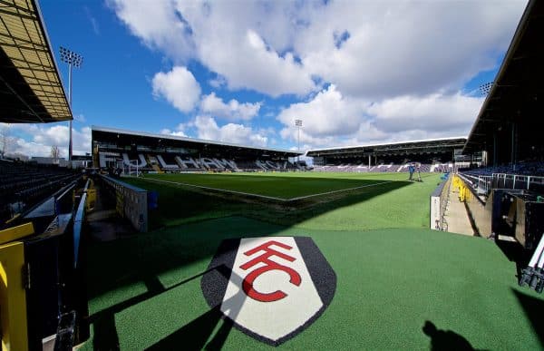 LONDON, ENGLAND - Sunday, March 17, 2019: A general view of Fulham's Craven Cottage stadium before the FA Premier League match between Fulham FC and Liverpool FC. (Pic by David Rawcliffe/Propaganda)