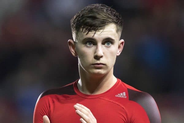 WREXHAM, WALES - Wednesday, March 20, 2019: Wales' goalscorer Ben Woodburn applauds the crowd after the International friendly match between Wales and Trinidad and Tobago at the Racecourse Ground. (Pic by Laura Malkin/Propaganda)