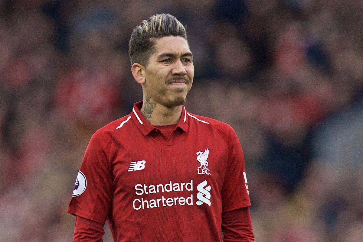 LIVERPOOL, ENGLAND - Sunday, March 31, 2019: Liverpool's Roberto Firmino during the FA Premier League match between Liverpool FC and Tottenham Hotspur FC at Anfield. (Pic by David Rawcliffe/Propaganda)