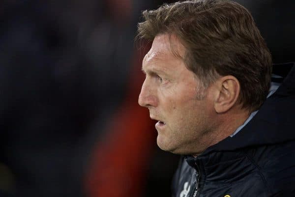 SOUTHAMPTON, ENGLAND - Friday, April 5, 2019: Southampton's manager Ralph Hasenhüttl during the FA Premier League match between Southampton FC and Liverpool FC at the St. Mary's Stadium. (Pic by David Rawcliffe/Propaganda)