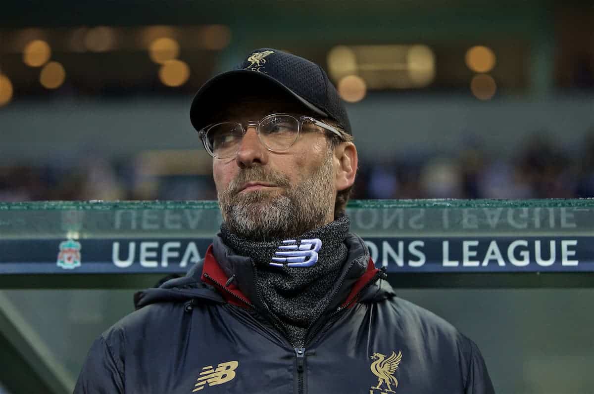 PORTO, PORTUGAL - Wednesday, April 17, 2019: Liverpool's manager Jürgen Klopp before the UEFA Champions League Quarter-Final 2nd Leg match between FC Porto and Liverpool FC at Estádio do Dragão. (Pic by David Rawcliffe/Propaganda)