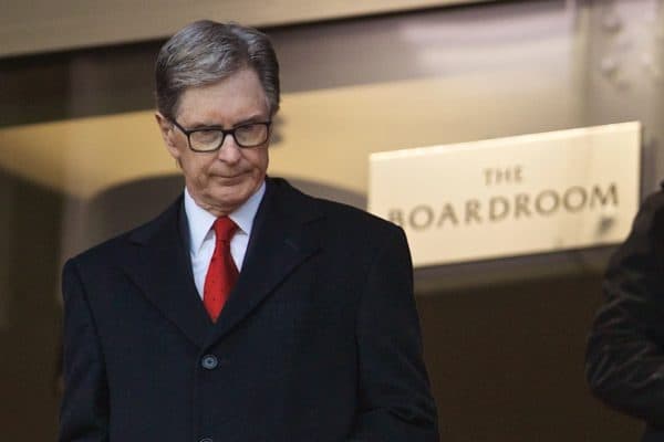 LIVERPOOL, ENGLAND - Friday, April 26, 2019: Liverpool's owner John W. Henry before the FA Premier League match between Liverpool FC and Huddersfield Town AFC at Anfield. (Pic by David Rawcliffe/Propaganda)