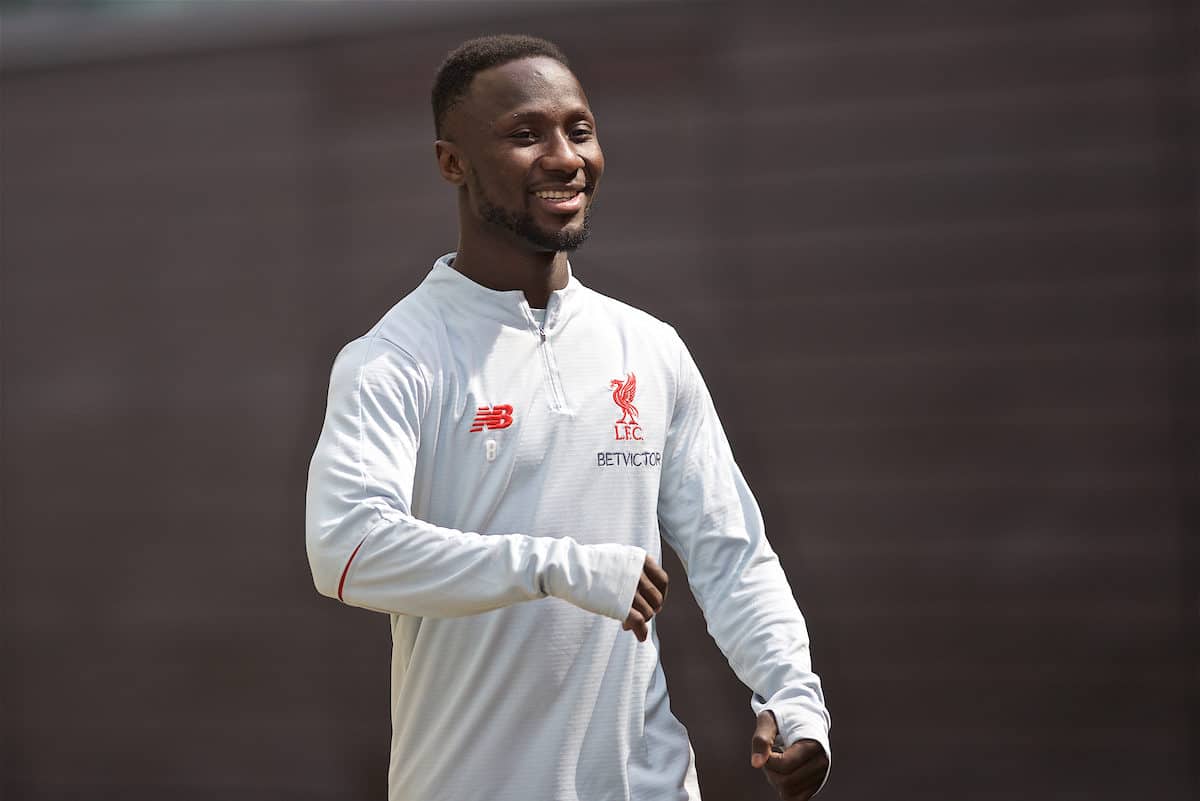 LIVERPOOL, ENGLAND - Tuesday, April 30, 2019: Liverpool's Naby Keita during a training session at Melwood Training Ground ahead of the UEFA Champions League Semi-Final 1st Leg match between FC Barcelona and Liverpool FC. (Pic by Laura Malkin/Propaganda)