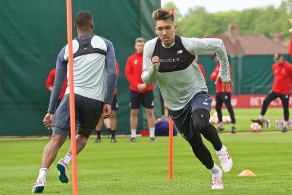 LIVERPOOL, ENGLAND - Tuesday, April 30, 2019: Liverpool's xxxx during a training session at Melwood Training Ground ahead of the UEFA Champions League Semi-Final 1st Leg match between FC Barcelona and Liverpool FC. (Pic by Laura Malkin/Propaganda)