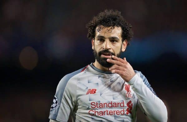 BARCELONA, SPAIN - Wednesday, May 1, 2019: Liverpool's Mohamed Salah during the UEFA Champions League Semi-Final 1st Leg match between FC Barcelona and Liverpool FC at the Camp Nou. (Pic by David Rawcliffe/Propaganda)