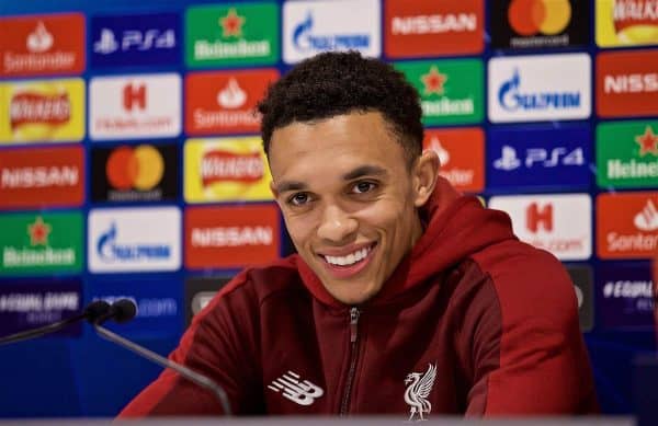 LIVERPOOL, ENGLAND - Monday, May 6, 2019: Liverpool's xxxx during a press conference ahead of the UEFA Champions League Semi-Final 2nd Leg match between Liverpool FC and FC Barcelona at Anfield. (Pic by David Rawcliffe/Propaganda)