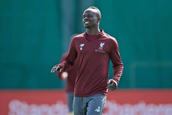 LIVERPOOL, ENGLAND - Monday, May 6, 2019: Liverpool's Sadio Mane during a training session at Melwood Training Ground ahead of the UEFA Champions League Semi-Final 2nd Leg match between Liverpool FC and FC Barcelona. (Pic by David Rawcliffe/Propaganda)