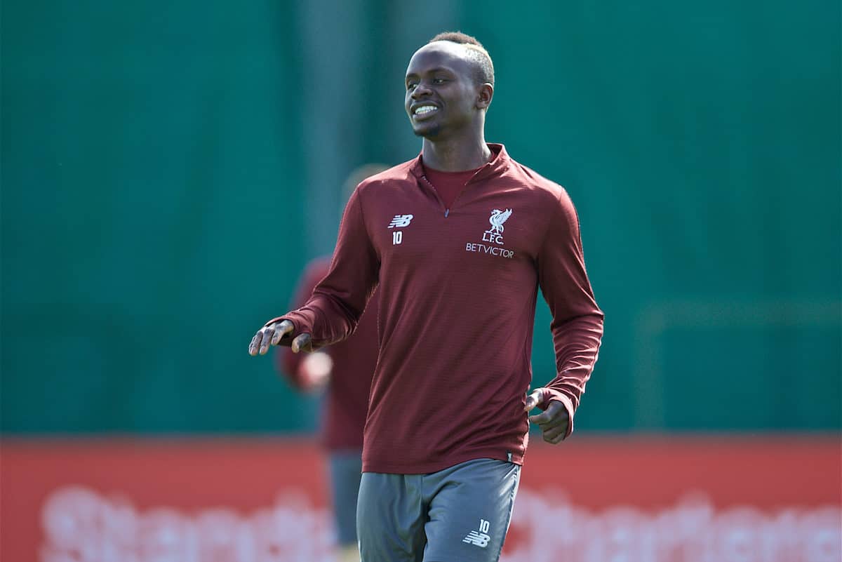 LIVERPOOL, ENGLAND - Monday, May 6, 2019: Liverpool's Sadio Mane during a training session at Melwood Training Ground ahead of the UEFA Champions League Semi-Final 2nd Leg match between Liverpool FC and FC Barcelona. (Pic by David Rawcliffe/Propaganda)