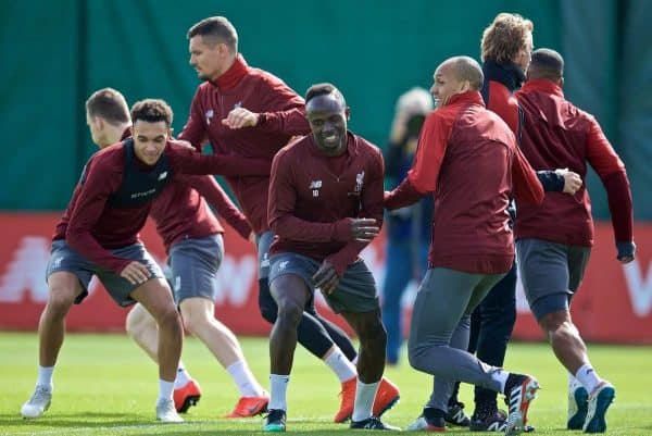 LIVERPOOL, ENGLAND - Monday, May 6, 2019: Liverpool's Sadio Mane during a training session at Melwood Training Ground ahead of the UEFA Champions League Semi-Final 2nd Leg match between Liverpool FC and FC Barcelona. (Pic by David Rawcliffe/Propaganda)