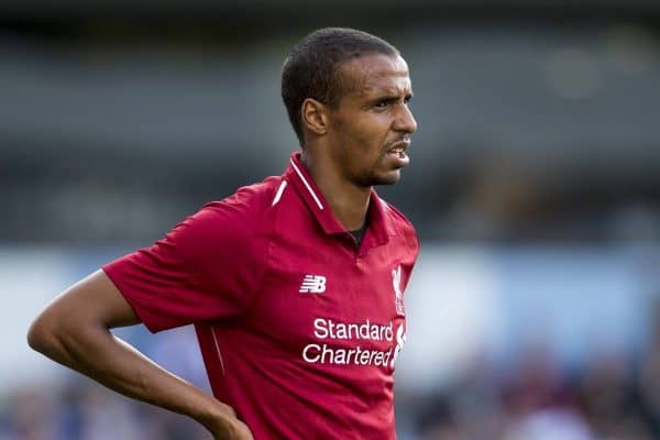 BLACKBURN, ENGLAND - Thursday, July 19, 2018: Liverpool's Joel Matip during a preseason friendly match between Blackburn Rovers FC and Liverpool FC at Ewood Park. (Pic by Paul Greenwood/Propaganda)