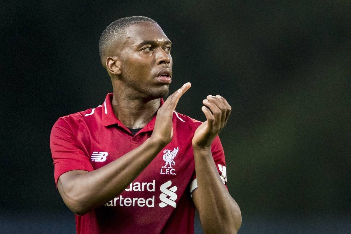 BLACKBURN, ENGLAND - Thursday, July 19, 2018: Liverpool's captain Daniel Sturridge applauds supporters following a preseason friendly match between Blackburn Rovers FC and Liverpool FC at Ewood Park. (Pic by Paul Greenwood/Propaganda) Virgil van Dijk