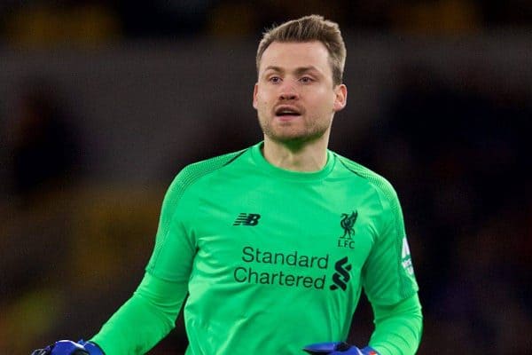 WOLVERHAMPTON, ENGLAND - Monday, January 7, 2019: Liverpool's goalkeeper Simon Mignolet comes up for a corner-kick in injury time with his side lose 2-1 during the FA Cup 3rd Round match between Wolverhampton Wanderers FC and Liverpool FC at Molineux Stadium. (Pic by David Rawcliffe/Propaganda)